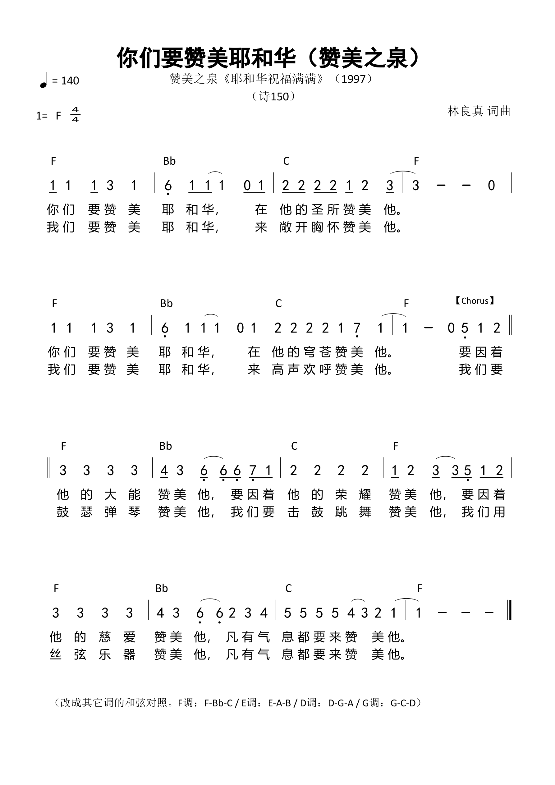 你们要赞美耶和华
