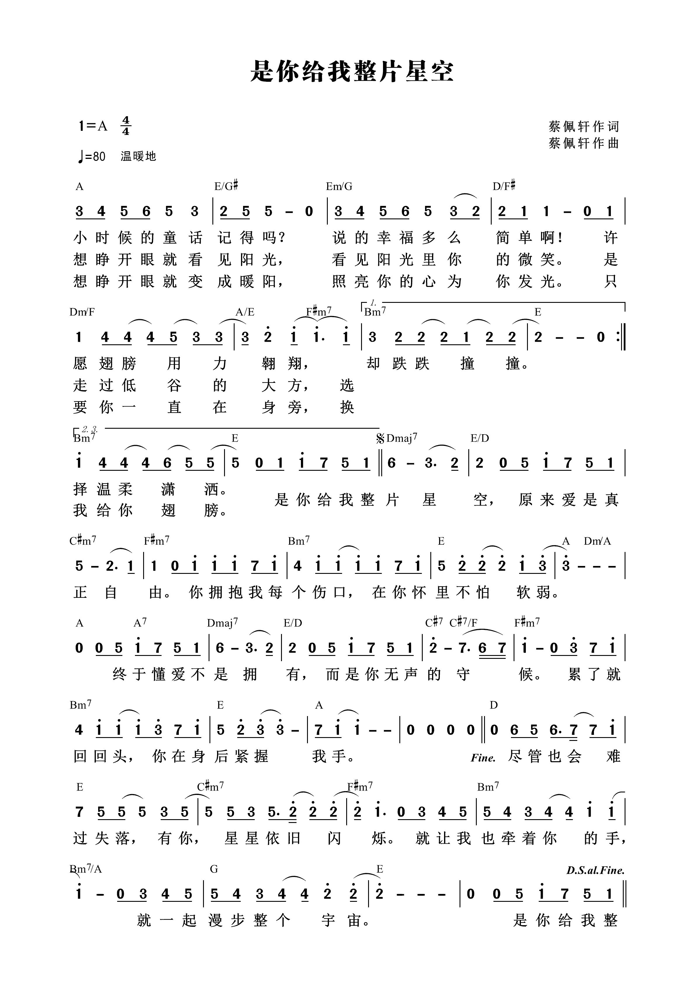 是你给我整片星空